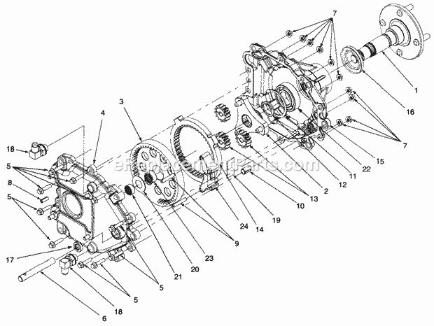 Final Drive Assembly Diagram and Parts List for Z54L 53AC365K100 Cub Cadet Lawn Mower